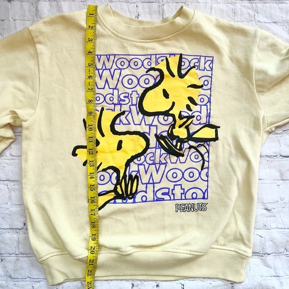 NWOT Girl’s Junior Medium Peanuts Woodstock Graphic LS Pullover Sweatshirt - Picture 5 of 5